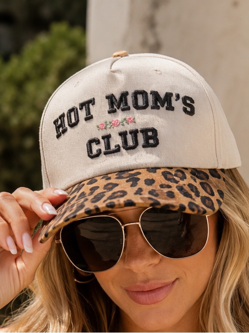 🆕 Hot Mom’s Club Leopard Print Two-Tone Snapback Baseball Cap NWT Women’s Hat - Picture 3 of 3